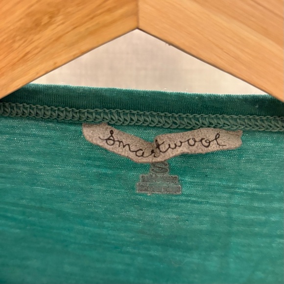 Smartwool long sleeve wool shirt top, Small, green turquoise - Picture 3 of 4